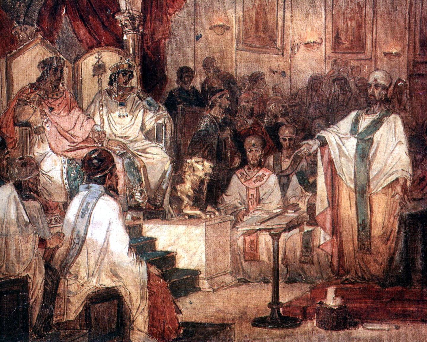В. Суриков. Четвертый Вселенский Халкидонский Собор. 1876.